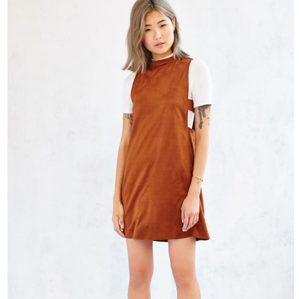 Oh My Love Faux-Suede Tank Dress